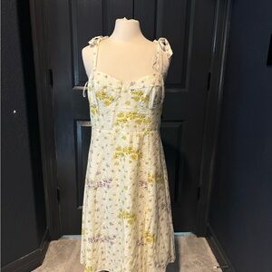 Steve Madden Yellow Green Spaghetti Strap Sundress